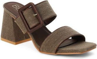 Matisse Footwear Lucy Block Heel Sandal in Chocolate Linen at Nordstrom, Size 10