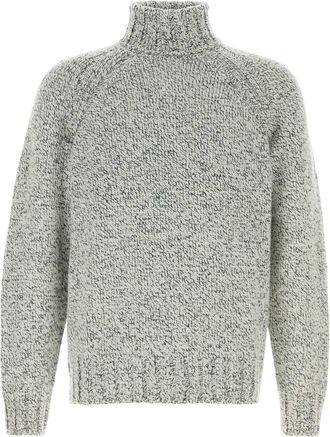 Ermenegildo Zegna Two Tone Cashmere Blend Sweater