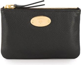 Mulberry Zwarte leren logoplaquette muntzak - Dames - Portefeuilles - Zwart - ONE Size - Accessoires