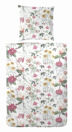 Primera Bettwäsche »Mako-Satin Bettwäsche Wilder Garten« 2 Stk. tlg. mit einem romantischen Blumenmuster