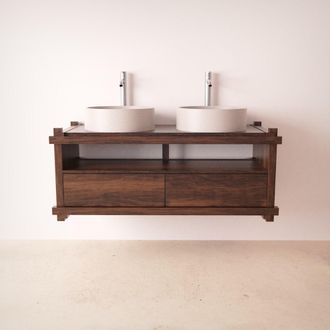 Tikamoon Mueble para lavabo de madera maciza de mango 120 cm