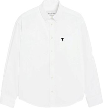 Ami White Boxy Logo Shirt