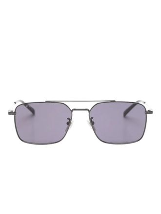 Gucci square-frame sunglasses - men - Metal - One Size - Grey