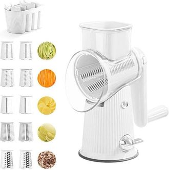 OEM Mandolina Manual De Cocina, Rallador De Queso, Rallador De Cocina Con 5 Cuchillas, Cortador De Verduras Para Queso, Pepino, Zanahorias Y Nueces
