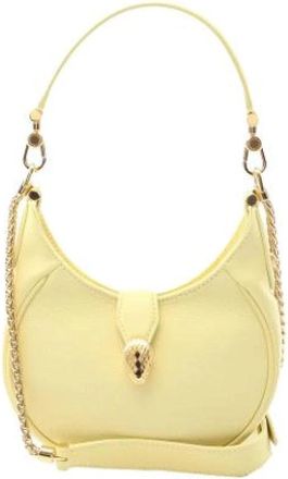 Bulgari Pre-owned Serpenti Ellipse - Dames - Vintage Schoudertas - Geel - ONE Size - Leer - Vintage