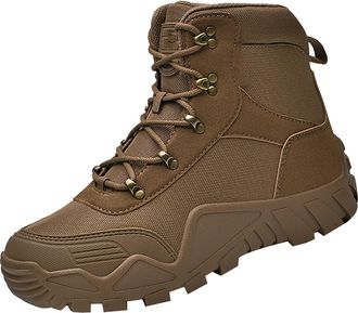 Generic Mens Warm Lined Snow Boots, Winter Boots, Hiking Shoes, Ankle Boots, Non-Slip Trekking Shoes, Large Outdoor Field Shoes, New Mens Desert Shoes, brown,