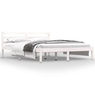 Berkfield Home Bed Frame Solid Wood Pine 150x200 cm King Size White