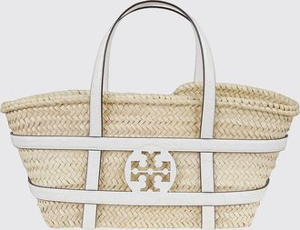 Tory Burch Borsa Ella Tory Burch in rafia intrecciata e pelle