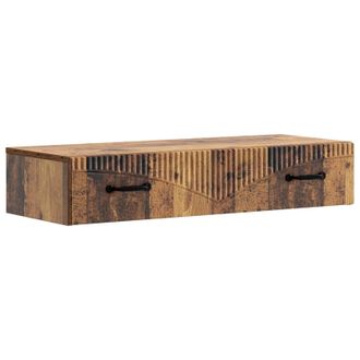 vidaXL Mesa Lateral Montada En La Pared Madera Envejecida Vidaxl
