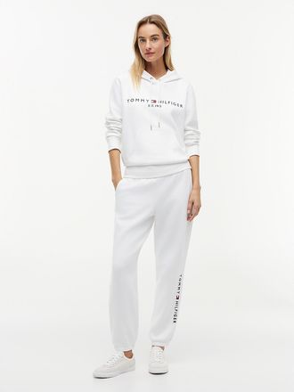 Tommy Hilfiger Womens Embroidered Tommy Logo Sweatpant - Optic White - XXL