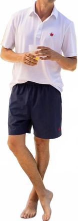Boast Swim Sport Short In Navy/red Leaf