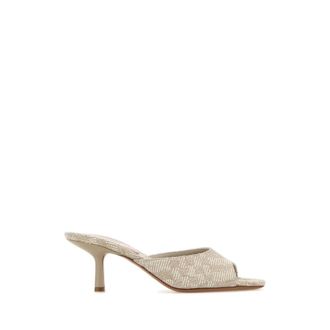 Burberry Geborduurde Stoffen Muiltjes - Dames - Muiltjes - Beige - 41 EU - Schoenen