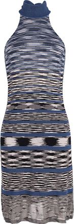Missoni Printed Halter Dress in Blue Viscose