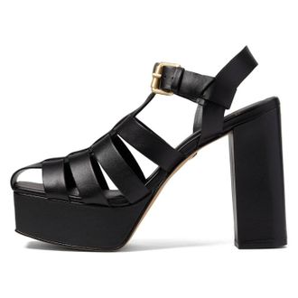 Carrano Womens Thea Leather Platform Sandal In Black