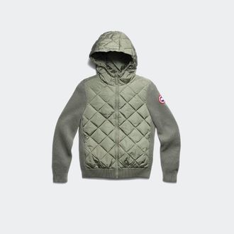 Canada Goose HyBridge Quilted Knit Hoodie (Women, Sagebrush, XS)