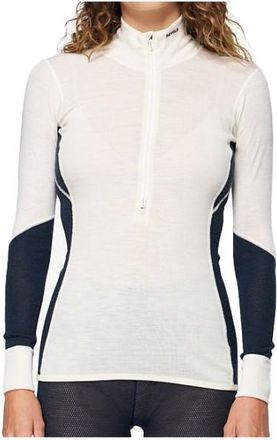 Devold Wool Mesh 190 Zip Neck Merinounterw&auml;sche f&uuml;r Damen | wei&szlig;