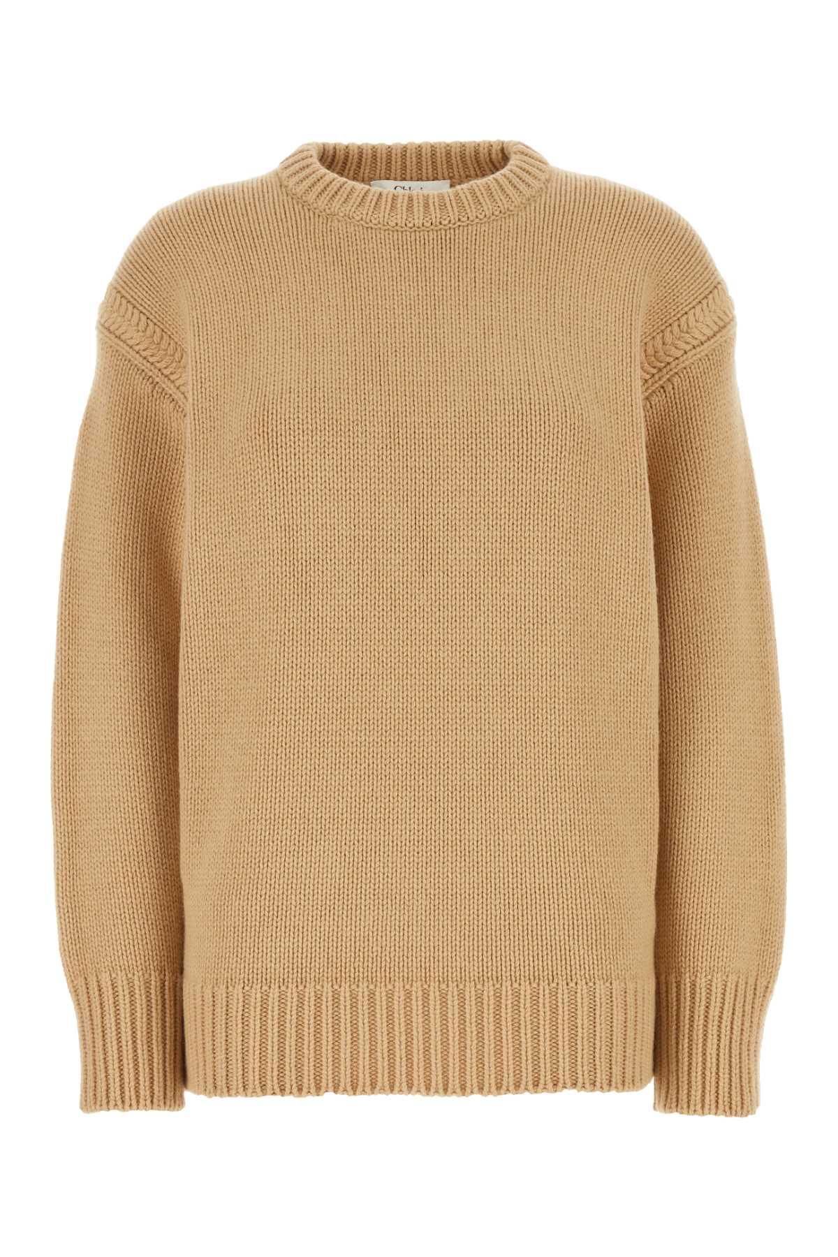 Tシャツ・カットソー CHLOE Ivory Wool Blend Oversize Sweater Chloé Oversized Cropped Logo T Shirt In Cotton Jersey | Chloé US