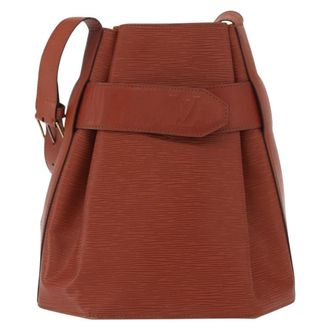 Louis Vuitton Vintage Sac Depaule Epi Leather Brown Leather Handbag (Pre-Owned)