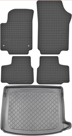 OEM Juego De Alfombrillas De Goma Para Coche Y Alfombrilla Para Maletero Skoda Citigo Hatchback (octubre De 2011 A 2019)