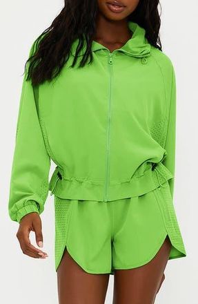 Beach Riot Casen Zip-Up Jacket in Palm Garden Green at Nordstrom Rack, Size X-Large