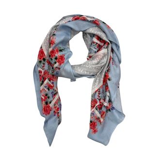 Twinset Scarves, female, Blue, Size: ONE SIZE Kefia Scarf