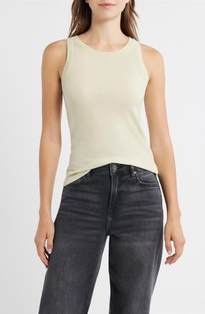 AllSaints Rina Rib Tank in Haze Green at Nordstrom, Size X-Small