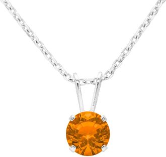 SuperJeweler 1 Carat Gemstone Solitaire Pendant Necklace in Gold with Free Chain - Multiple Gemstone Options Available