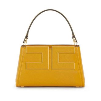 Elisabetta Franchi Handbag met logo - Dames - Handtassen - Geel - ONE Size - Polyester - Tassen