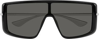 Alexander McQueen Alexander Mc Queen Sunglasses Am0524 S 001 Silver Black/Grey Unisex