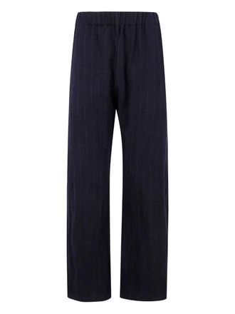 Apuntob pinstripe trousers - women - Wool - L - Blue