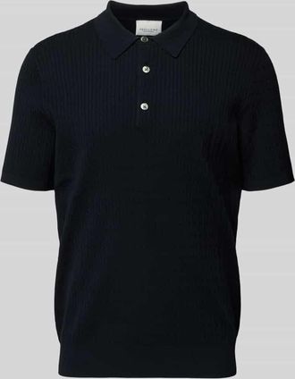 Profuomo Regular Fit Poloshirt mit Seide-Anteil Modell Luxury in Marine, Gr&ouml;&szlig;e XL