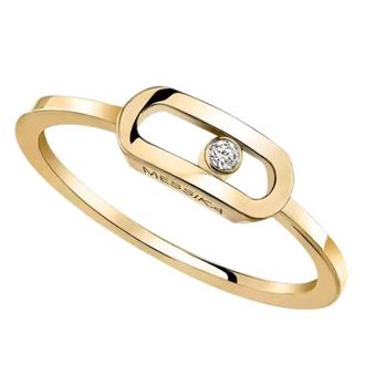Messika Move Uno Yellow Gold Diamond Ring, Size 50