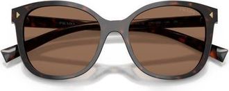 Prada 53mm Gradient Square Sunglasses in Root Tortoise /Dark Brown at Nordstrom