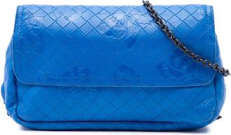 Bottega Veneta Pre-owned Bottega Veneta Small Calfskin Intrecciomirage Embossed Butterfly Chain Crossbody Ladies J82TFGZW9EDMMRHT