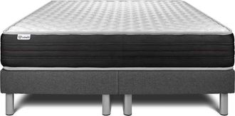 VITALIT Vitalit - Base Tapizada Gris + Colch&oacute;n Con Espuma Viscoel&aacute;stica 2x100x200