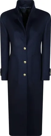 Pinko Verici Panno Velour Tailored Velour Long Coat