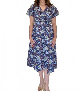 Meraki Selene Dress In Blue