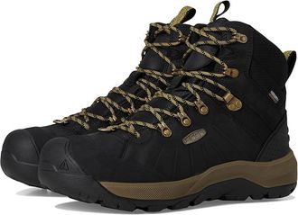 Keen Revel 4 Mid Height Polar Insulated Waterproof Mens Shoes Black/Lemon Curry : 11.5 D - Medium, Textile/Leather