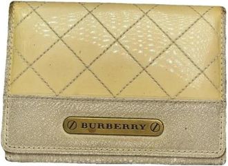 Burberry Pre-owned Wallets, female, Beige, Size: ONE SIZE Pre-owned Leather Wallet