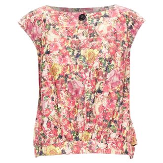 Marni floral print button boxy vest top