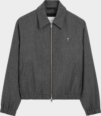 Ami Men & apos;s Wool Full-Zip Blouson