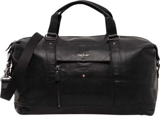 Aeronautica Leren Weekender - Heren - Weekendtassen - Zwart - ONE Size - Leer - Tassen