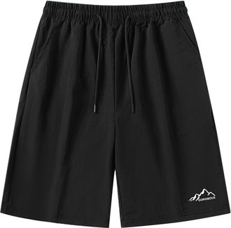 Generic Running Shorts Womens Casual Ice Silk Quick Dry Lightweight 4 Way Stretch Shorts for Women Men Drawstring Elastic Waist Summer Workout Gym with Zipper