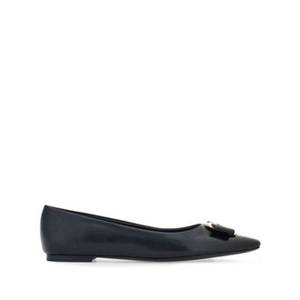Ferragamo Ballerina Shoes, female, Black, 2 1/2 UK, Black Ballerina Flats with Bow Detail
