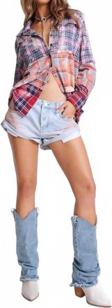 One Teaspoon Palm Springs Bandits Low Waist Denim Shorts In Blue Latte