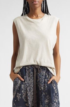 R13 Cotton & Cashmere Boy Tank in Khaki Acid Stone at Nordstrom, Size X-Small