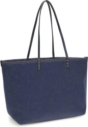 Fendi Womens Blue Cotton Shoulder Bag