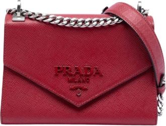 Prada Pre-owned Vintage Crossbody Bag - Dames - Vintage Schoudertas - Rood - ONE Size - Leer - Vintage