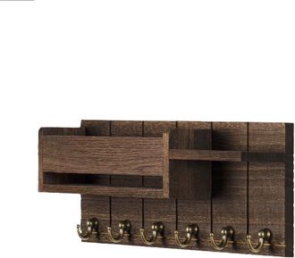 OEM Gancho De Pared Gen&eacute;rico Para Llaves Con 6 Ganchos, Gancho Decorativo Para Cocina, Ba&ntilde;o, Sala De Estar, 30 Cm