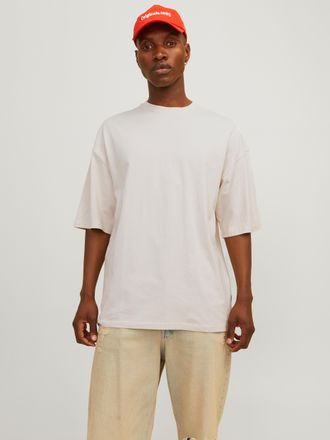 Jack & Jones Rundhalsshirt JACK & JONES JJECHARGE TEE O-NECK NOOS, Herren, Gr. XXL, gelb (moonbeam), Jersey, Obermaterial: 100% Baumwolle, unifarben, oversize Po-b